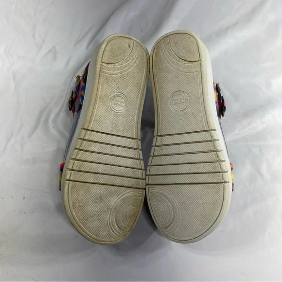 Wonder Nation Multi-Color Spiral Tie-Dye Ankle Strap Open Toe Platform Sandals - Picture 4 of 9